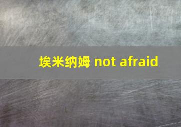 埃米纳姆 not afraid